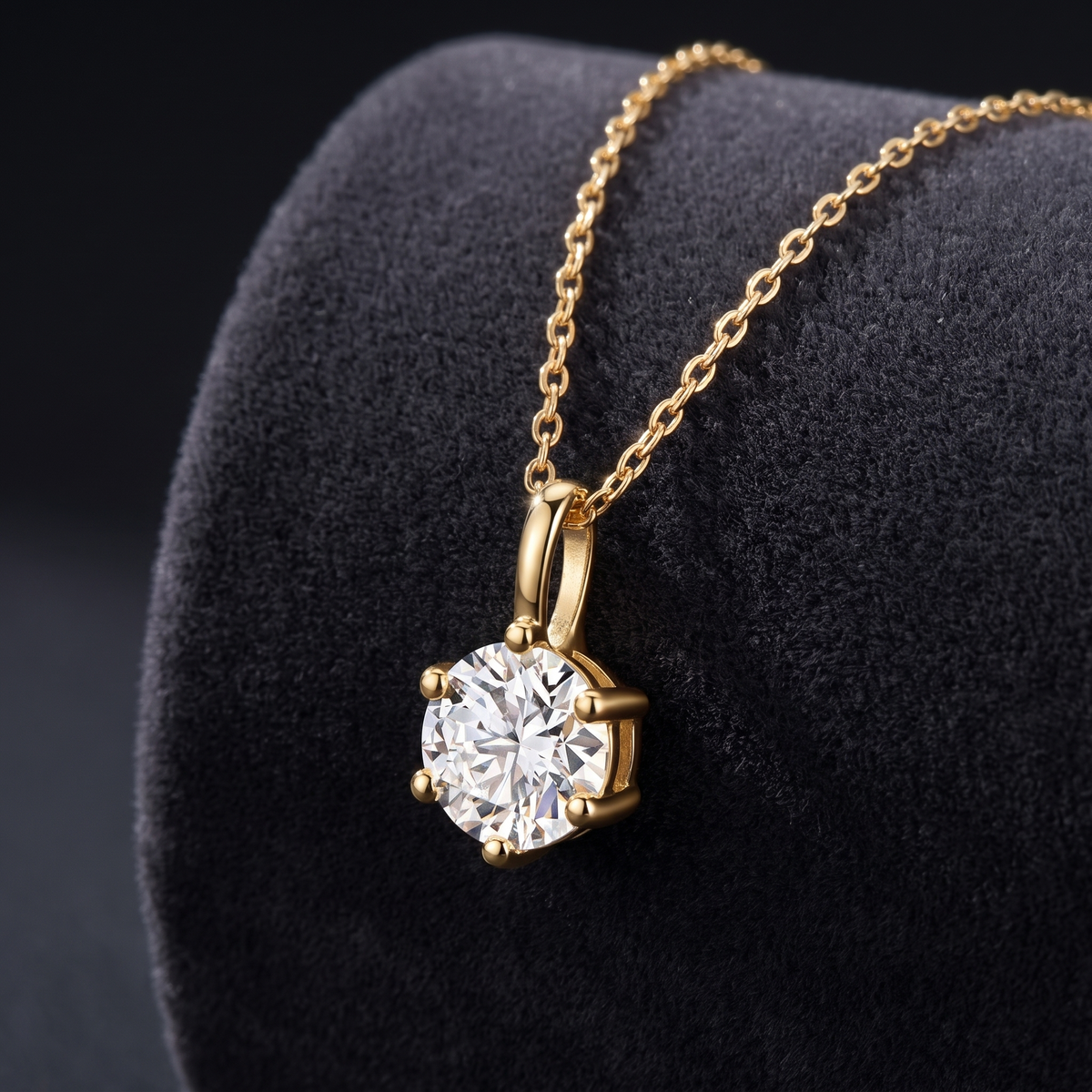 Lovebird Anhänger Lab Grown Brillant 1ct Gelbgold, Freisteller