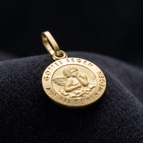Anhänger Schutzengel Gold 333, Freisteller