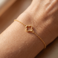 Armband Kleeblatt Gold 333, getragen