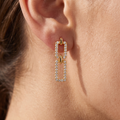 Ohrstecker Zirkonia Gold 585, getragen