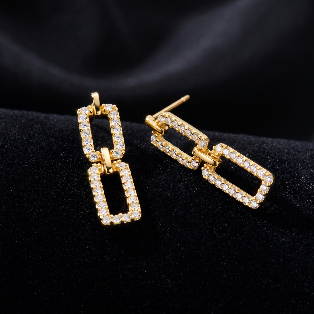 Ohrstecker Zirkonia Gold 585, Freisteller