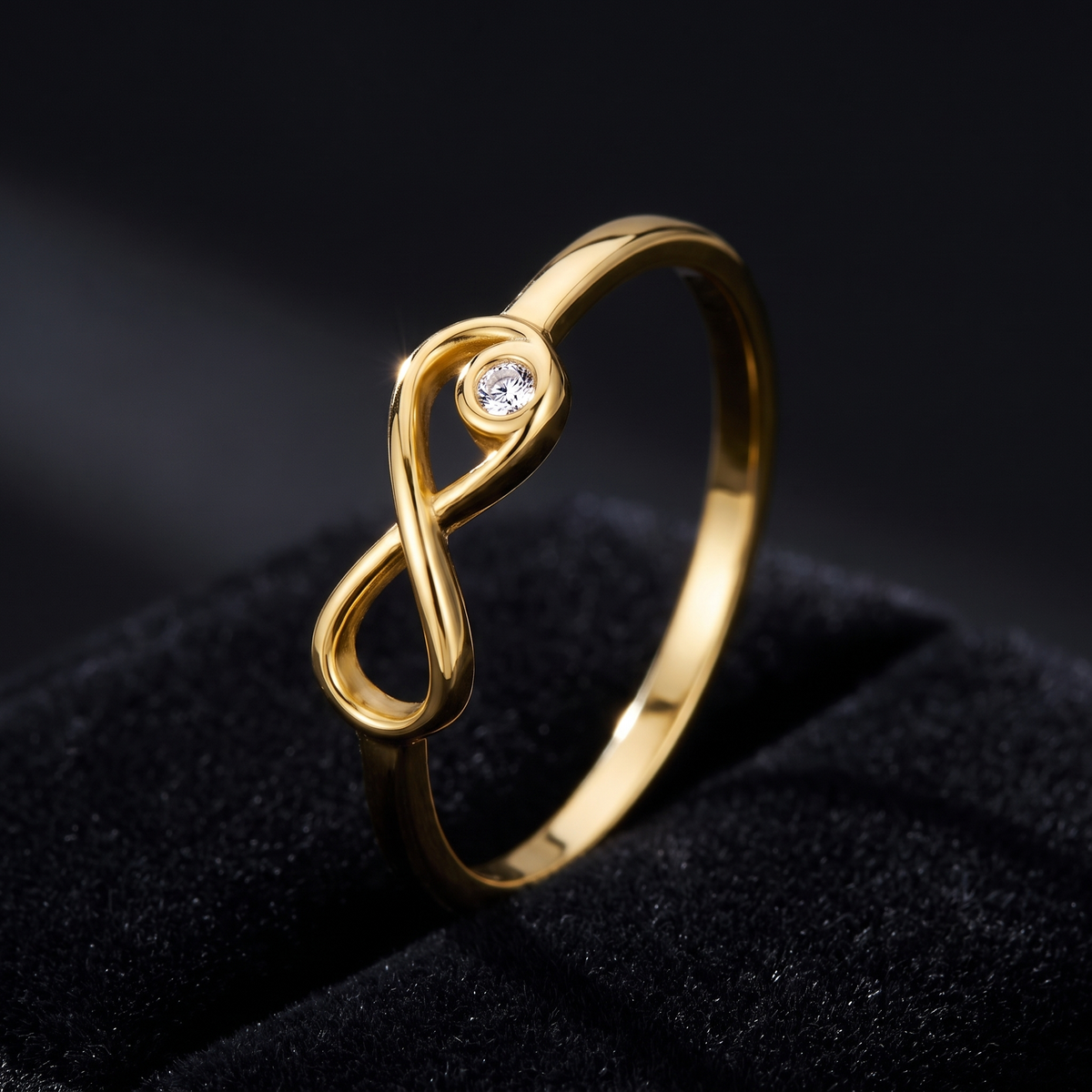 Damenring Endless Zirkonia Gold 585, Freisteller