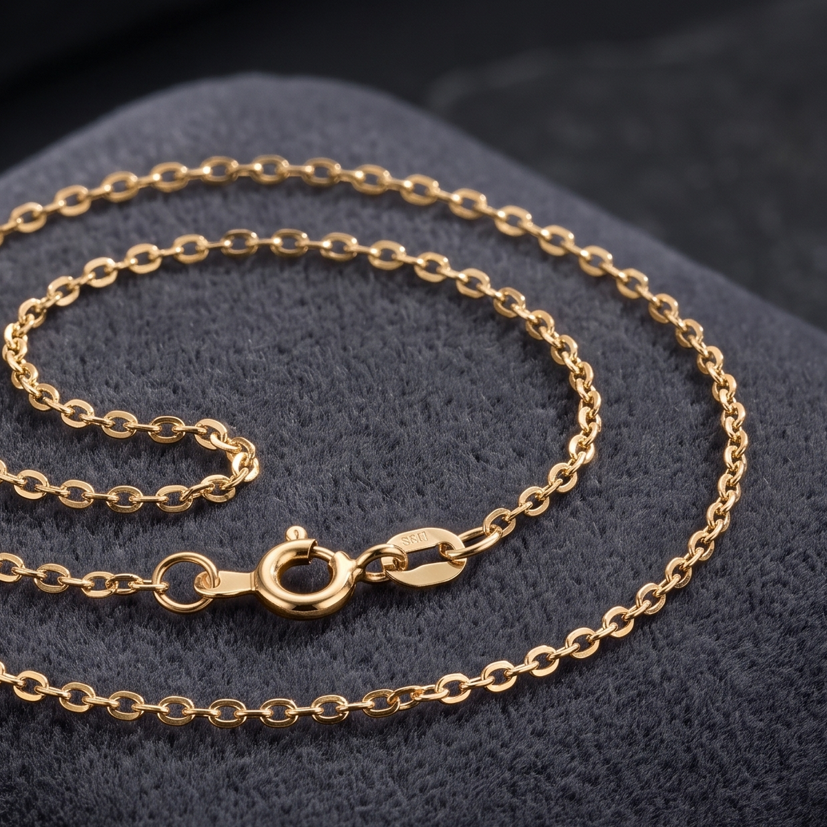 Ankerkette flach Gold 585, Freisteller