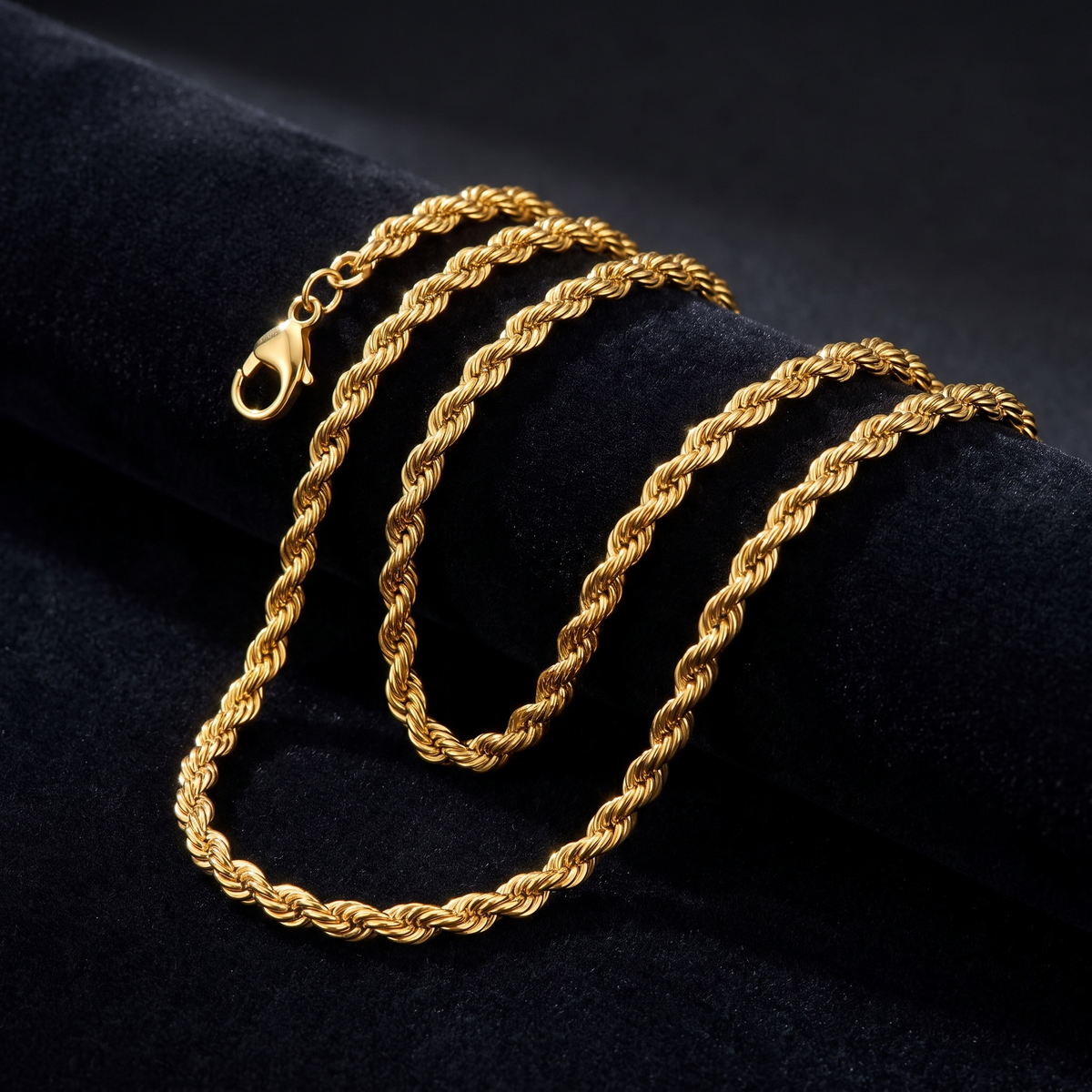 Kordelkette massiv Gold 585, Freisteller